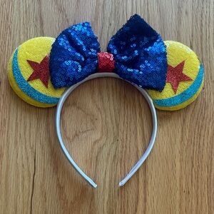 Toy story,  Bow Headband with Ears - Yellow and Blue